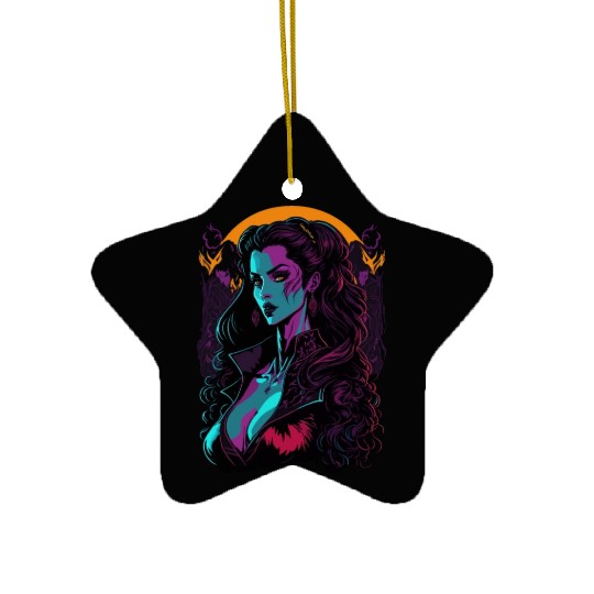 Vampire Girl Ceramic Ornaments