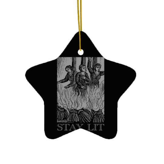 Stay Lit Occult Satan Witch Unholy Baphomet Tarot Ceramic Ornaments