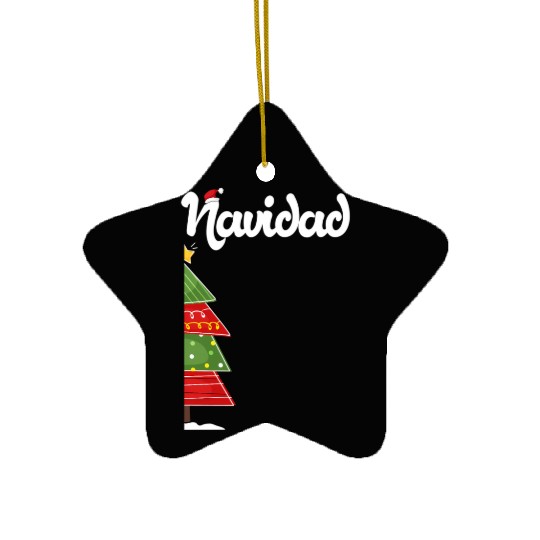 Feliz Navidad Spanish Ugly Ceramic Ornaments