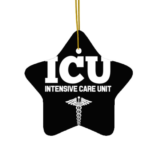Icu Registered Nurse Intensive Care Unit Rn Staff Ceramic Ornaments