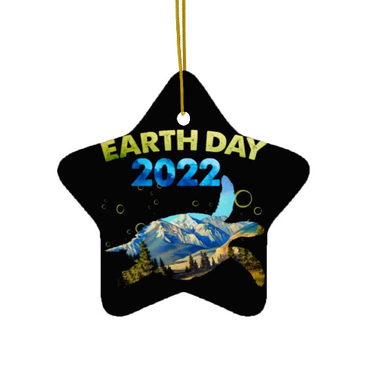 Sea Turtle Earth Day Everyday 2022 Planet World Ceramic Ornaments