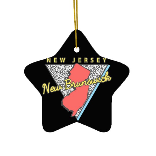 New Brunswick New Jersey Triangle Nj City Ceramic Ornaments