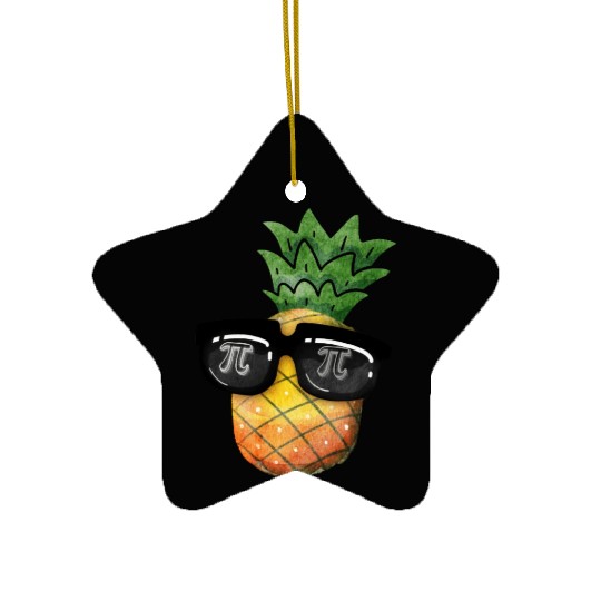 Pineapple Pi Day Ceramic Ornaments