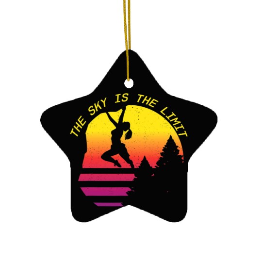 Sky Is The Limit Rock Climbing Free Wall Indoor Ceramic Ornaments
