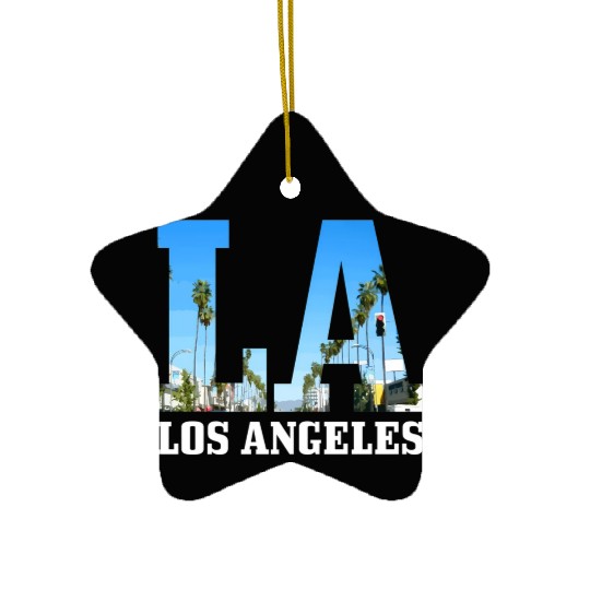 Los Angeles La California Los Angeles Ceramic Ornaments