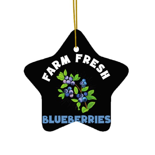 Blueberries Graphics Blueberry Farmer Blueberry Ceramic Ornaments