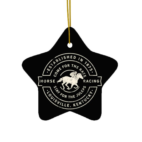 Derby Day Kentucky Horse Racing And Mint Juleps Ceramic Ornaments