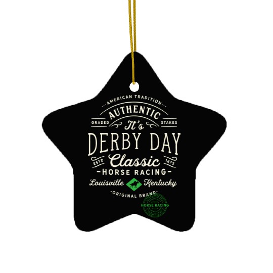 Derby Day Louisville Kentucky Horse Racing Ceramic Ornaments