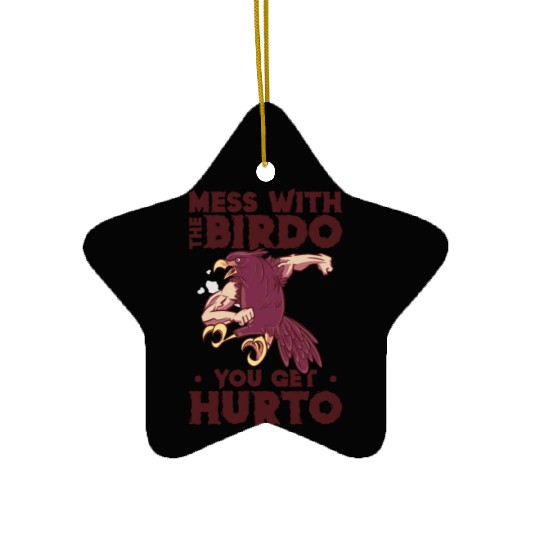 Bird Cartoon Birdwatching Bird Owner Ceramic Ornaments