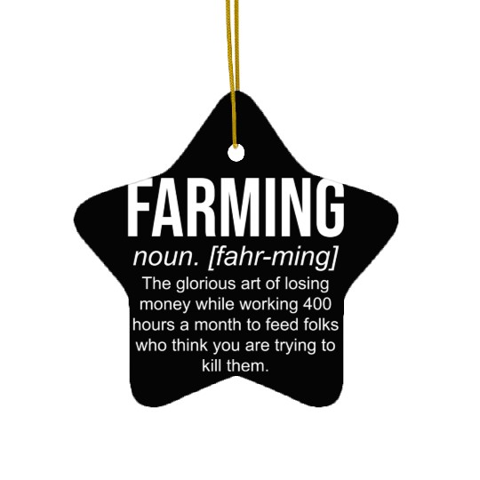Definition Agriculture Fun Farmer Ceramic Ornaments