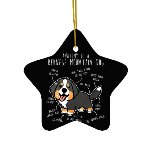Bernese Mountain Dog Anatomy Ceramic Ornaments