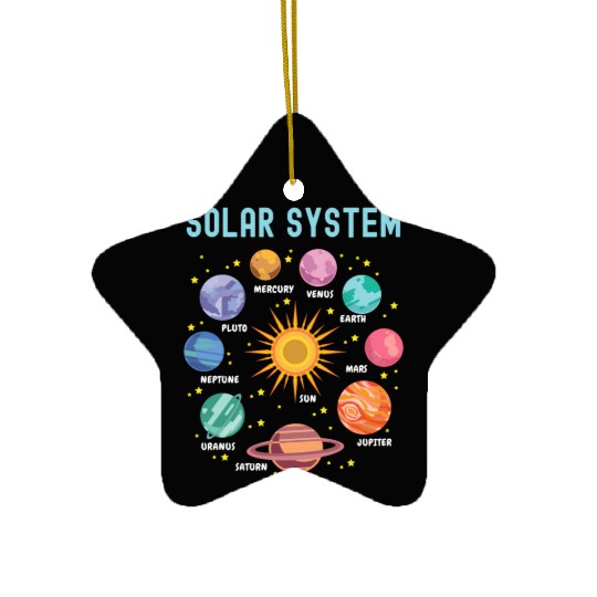 Solar System Planets Science Ceramic Ornaments