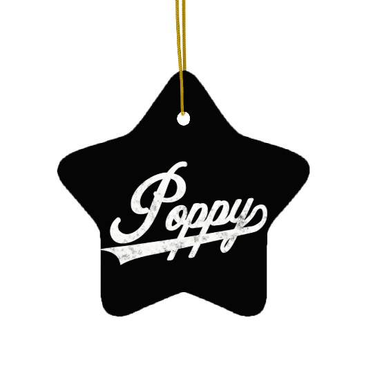 Poppy Style Fatherâ€™S Day For Papa Grandpa Ceramic Ornaments