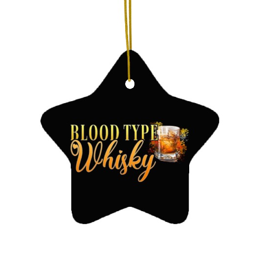 Blood Type Whisky Cocktail for Bartender Ceramic Ornaments