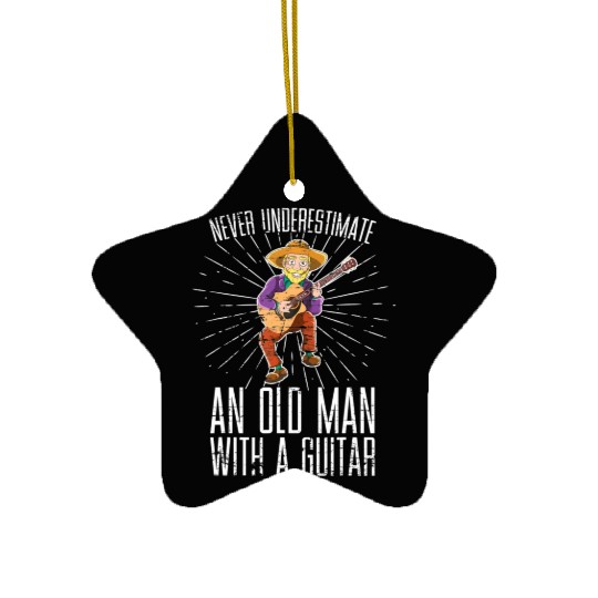Retired Guitarist Guitar Player Retirement Guitar Ceramic Ornaments