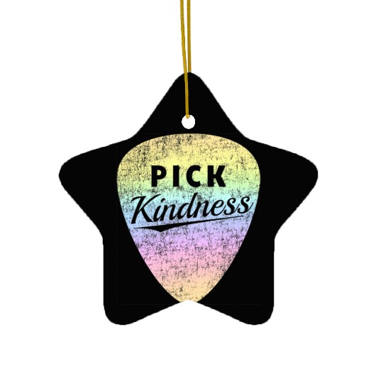 Pastel Rainbow Guitar Pick Pun Anti-Bullying Pick Ceramic Ornaments