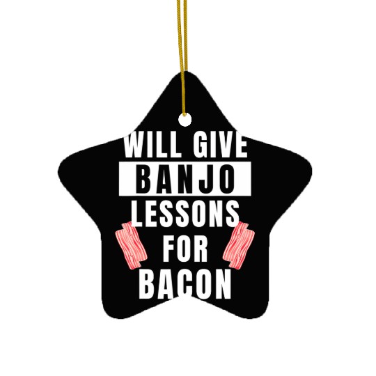 Banjo Player Lessons For Bacon Music Instrument Ceramic Ornaments