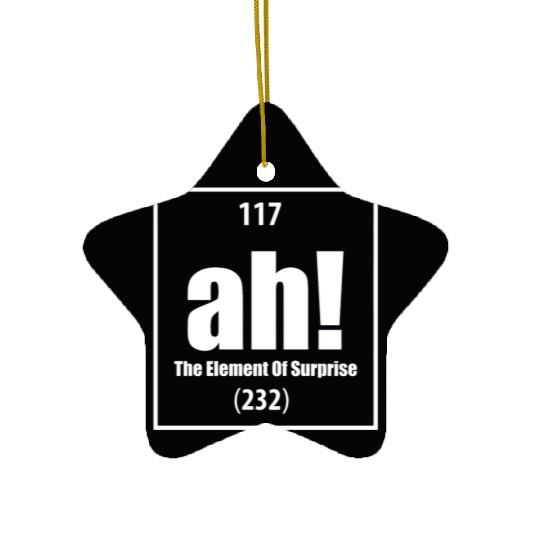 AH The Element of Surprise Ceramic Ornaments