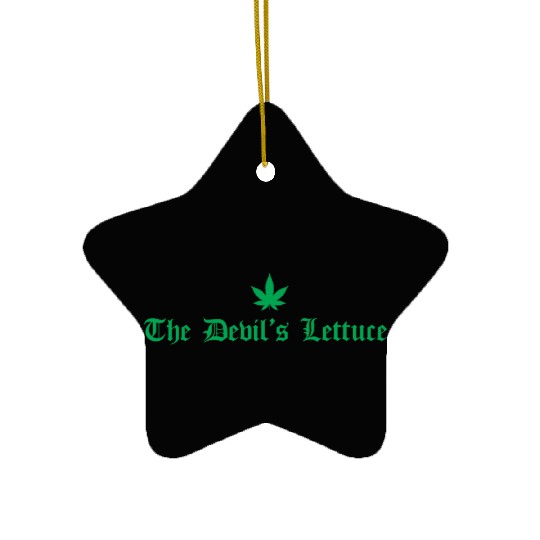 The Devil s Lettuce Green Ceramic Ornaments