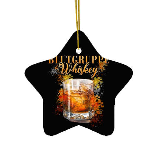 Blutgruppe Whiskey Cocktail for Bartender Ceramic Ornaments