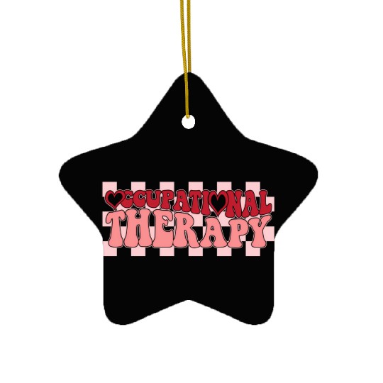Groovy Occupational Therapy Therapist'S Day Ceramic Ornaments