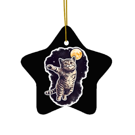 Space cat Ceramic Ornaments