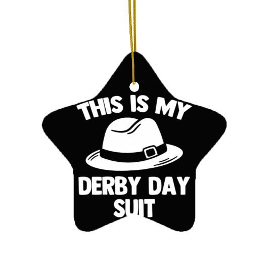 This Is My Derby Day Suit Horse Race Horse Ceramic Ornaments