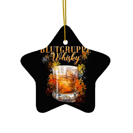 Blutgruppe Whisky Cocktail for Bartender Ceramic Ornaments