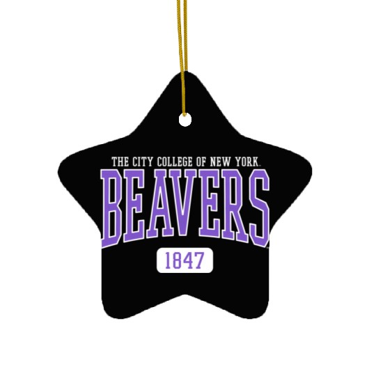 City Of New York Ccny Beavers Est Date Ceramic Ornaments