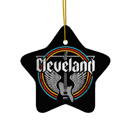 Cleveland Ohio Rock Music Ceramic Ornaments