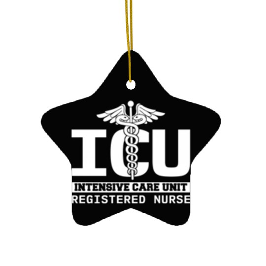 Icu Registered Nurse Intensive Care Unit Rn Staff Ceramic Ornaments