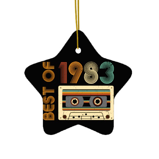 Born In 1983 Best Of 1983 Cassette Tape Ceramic Ornaments