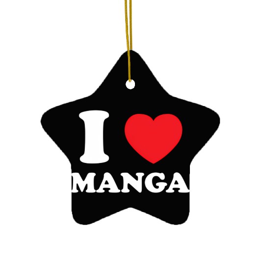 Manga Fan Of Japanese Animation Comics Heart Manga Ceramic Ornaments