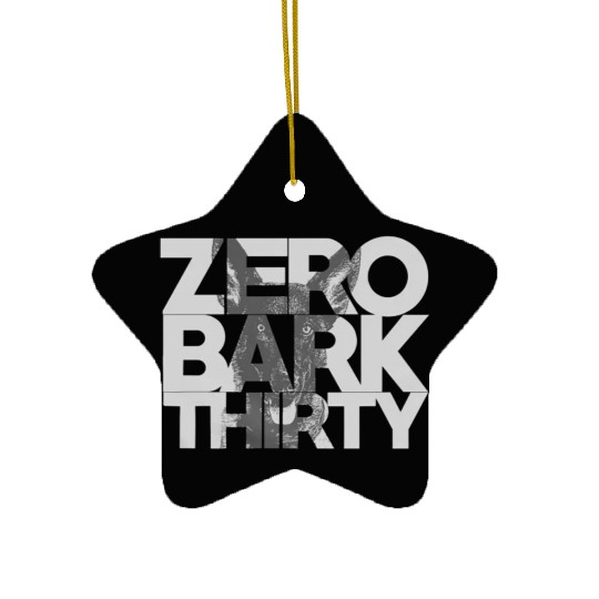 Zero Bark Thirty Belgian Malinois Military Dog Ceramic Ornaments
