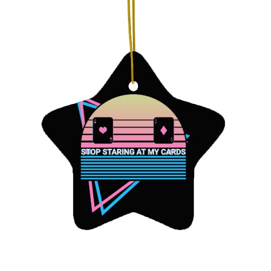 Poker Player Retro Ceramic Ornaments