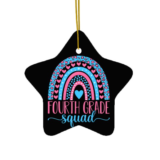 Fourth Grade Squad Team 4th Grade Teacher Back To Ceramic Ornaments