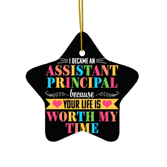 Assistant Principal Cute Appreciation Back to Ceramic Ornaments