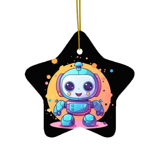 Robot Baby Robotic Future Engineer Technology Ceramic Ornaments