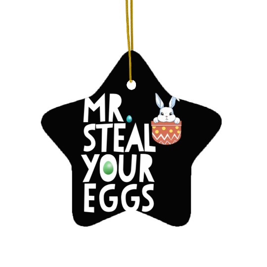 Mr Steal Your Eggs Easter Sunday Easter Ceramic Ornaments