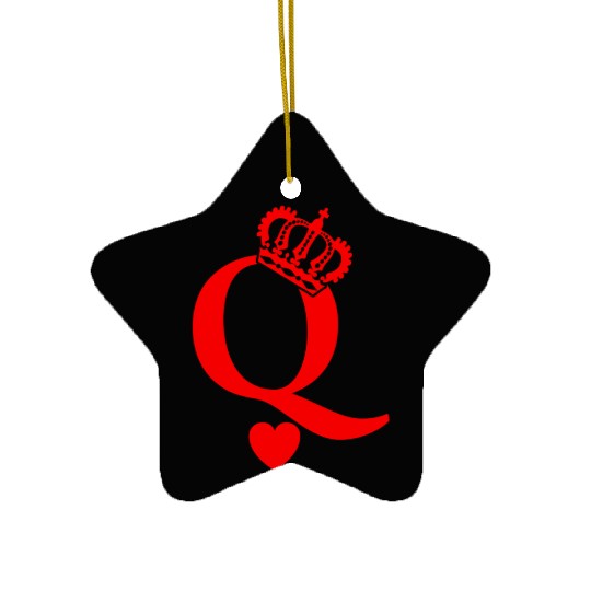 Queen Of Hearts King Of Hearts Playing Cards Deck Ceramic Ornaments