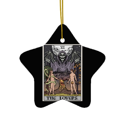 The Tarot Card Halloween Grim Reaper Gothic Horror Ceramic Ornaments