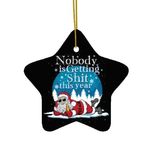 Santa 2020 Claus Ugly Bad Santa Ceramic Ornaments