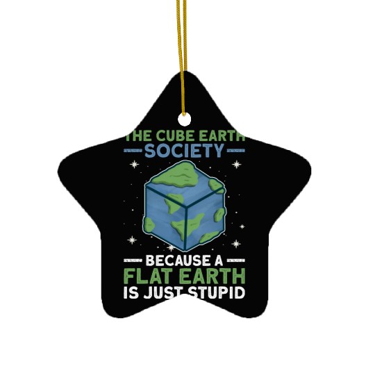 The Cube Earth Society Earth Planet Space Lover Ceramic Ornaments