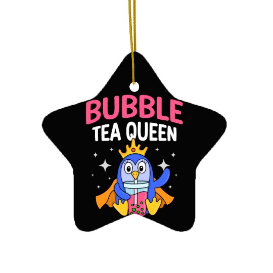 Bubble Tea Queen Boba Tea Drinker Korean Drink Ceramic Ornaments