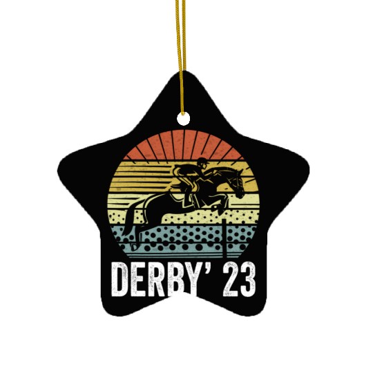 Kentucky Racing 2023 Derby Horse Racing Ceramic Ornaments