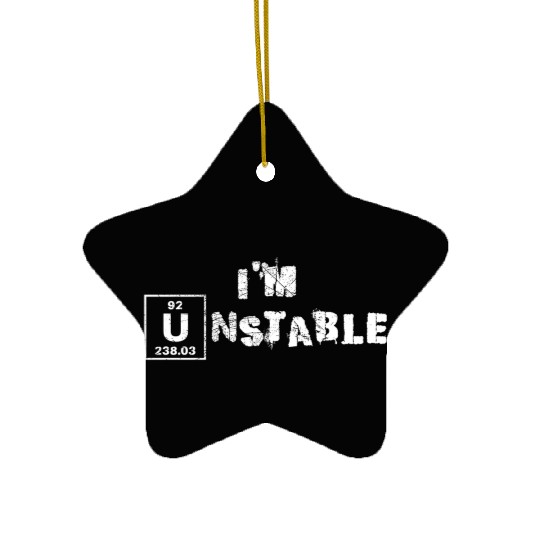 Unstable Nuclear Physics Chemistry Science Ceramic Ornaments