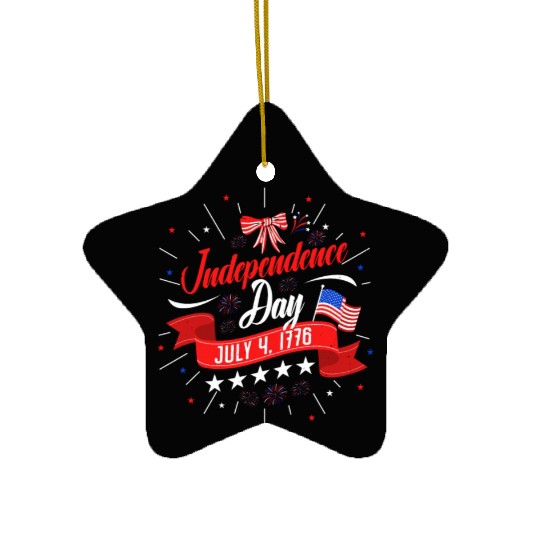 Independence Day 4th July 1776 American Patriots Ceramic Ornaments