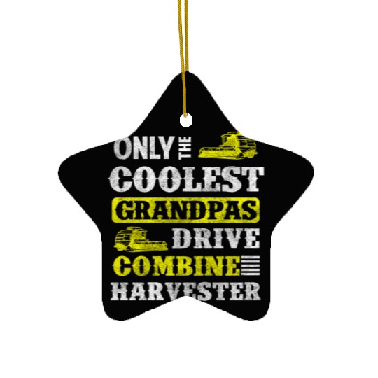 Harvest Field Worker Tractor Farmer Ceramic Ornaments