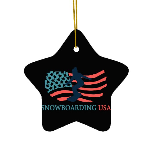 Snowboarding Player Snowboarding Usa Team Coach Ceramic Ornaments