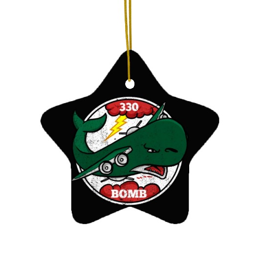 330th Bomb Squadron Patch Vintage Military WWIImil Ceramic Ornaments